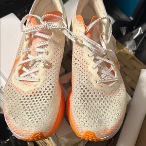 Nike VAPOR FLY White and Orange Running Shoes